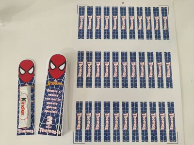 30 barrette Kinder Spiderman personalizza segnaposto