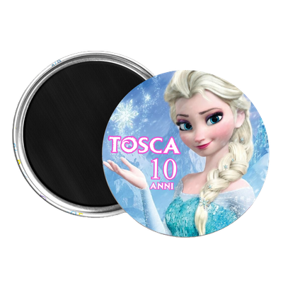 10 Magneti Frozen Calamite frigo tondo 5.8cm personalizzabile