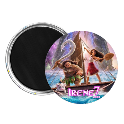 10 Magneti Oceania Vaiana Calamite frigo tondo 5.8cm personalizzabile