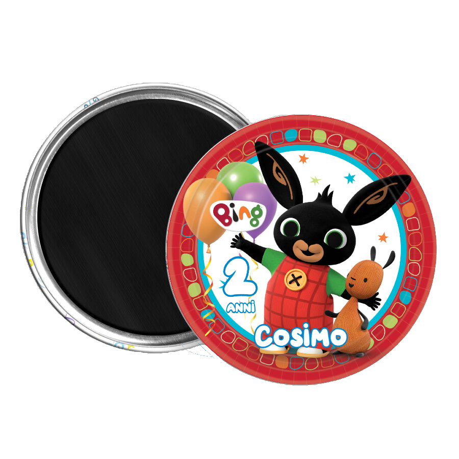 10 Magneti Bing Calamite frigo tondo 5.8cm personalizzabile