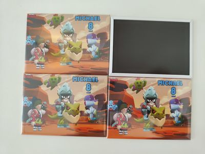 4 Magneti Brawl Stars Calamite frigo grande rettangolare personalizzabile