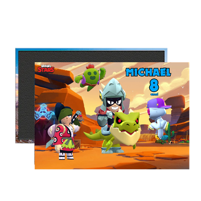 4 Magneti Brawl Stars Calamite frigo grande rettangolare personalizzabile
