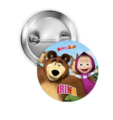 10 Spille zaino scuola Masha e Orso personalizza regalini fine festa