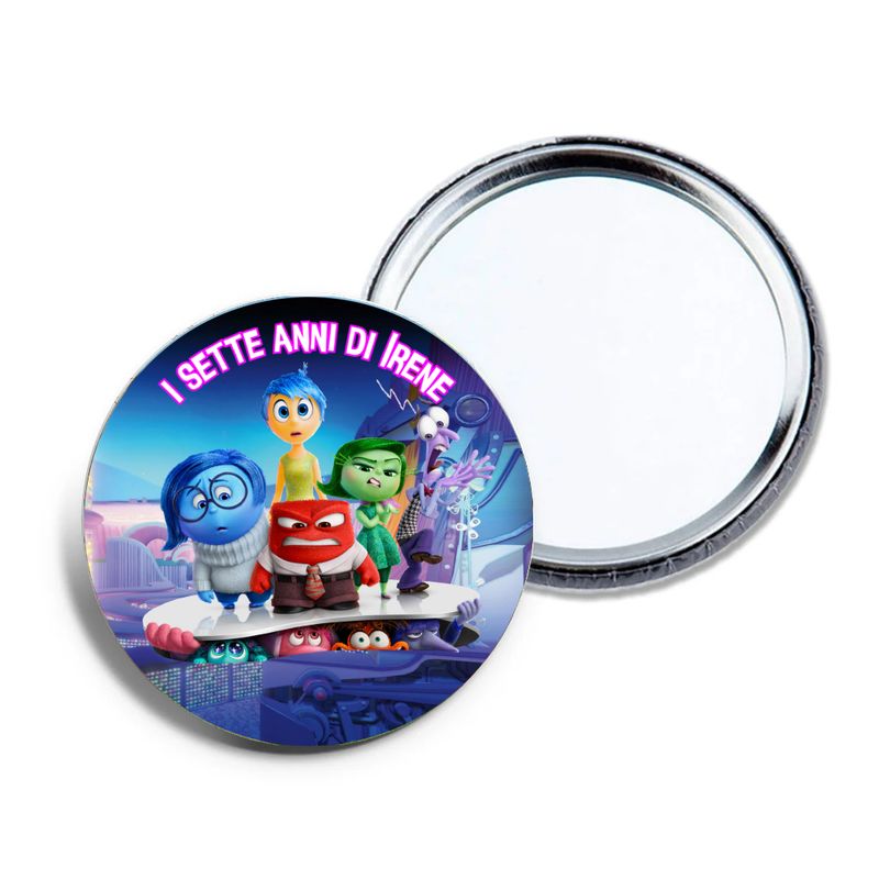 6 specchietti da borsa Inside Out personalizza regali festa per bambine