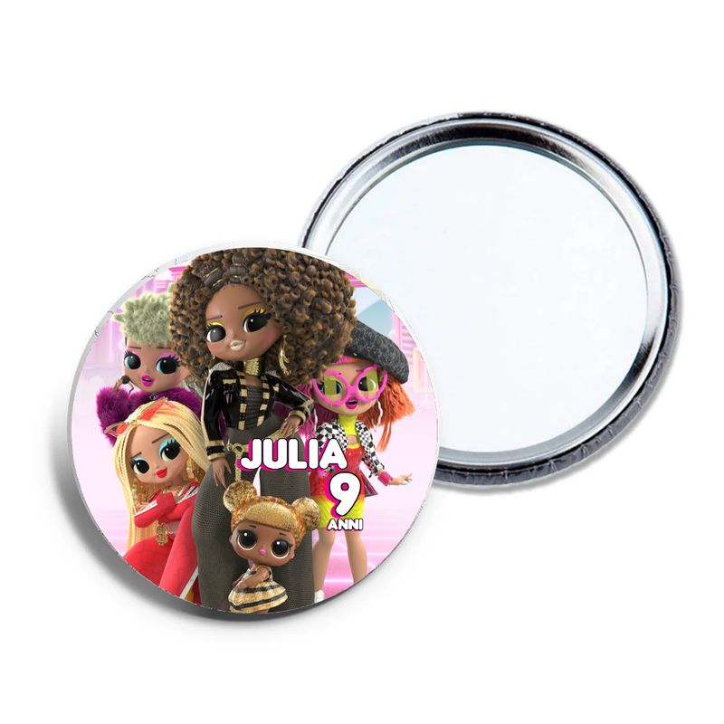 6 specchietti da borsa Lol Surprise personalizza regali festa per bambine