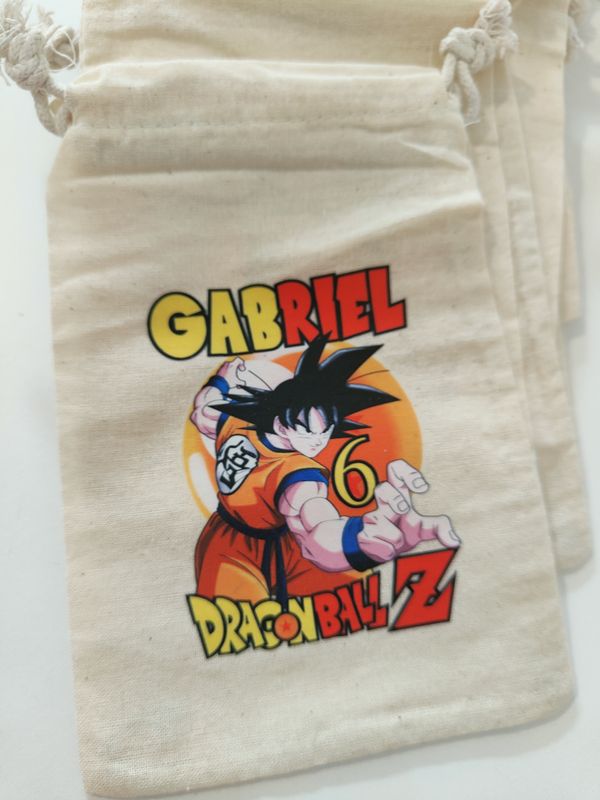 10 Sacchetti Dragon Ball personalizza porta confetti bomboniera