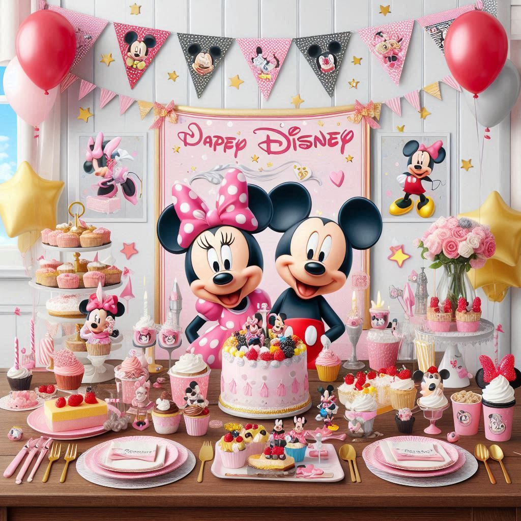 Quadretto Minnie Topolino personalizza centrotavola kit festa compleanno
