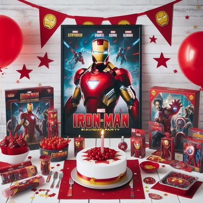 Quadretto Ironman personalizza centrotavola kit festa compleanno