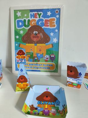 Quadretto Hey Duggee personalizza centrotavola kit festa compleanno