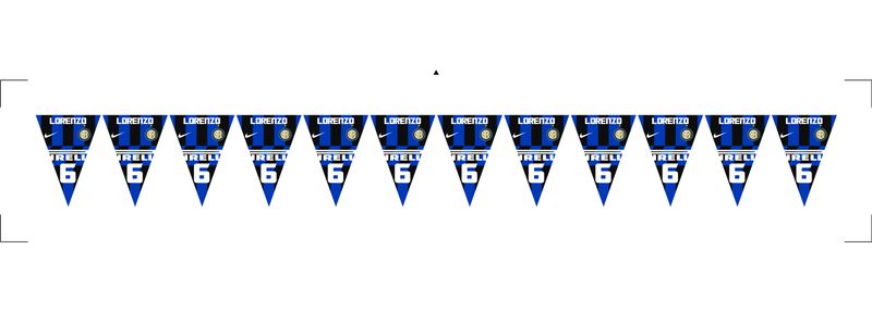 Festone Inter personalizza bandierine triangolari compleanno