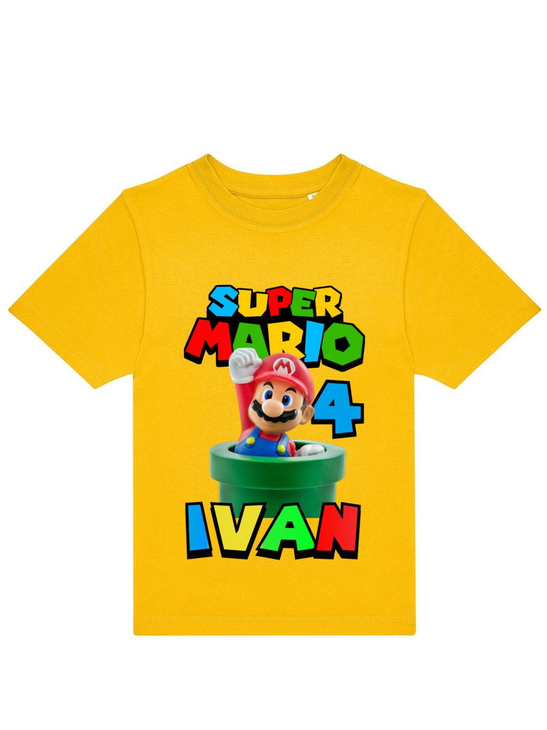 Magliette Super Mario Bros personalizzate con nome
