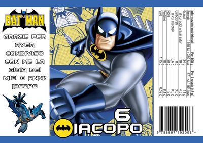30 Sacchetti Batman personalizza buste patatine piccole