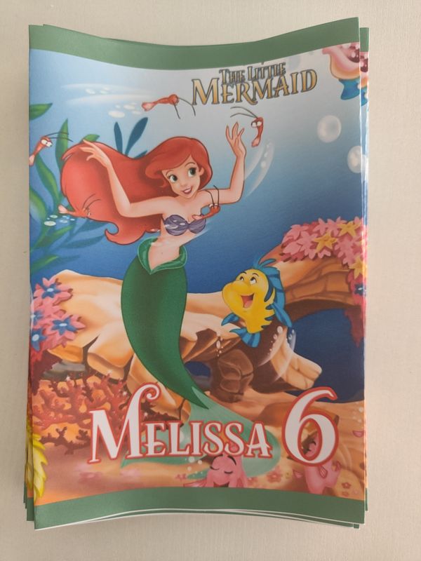 30 Sacchetti Ariel Sirena personalizza buste patatine piccole