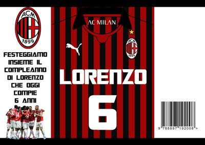 10 bustine sacchetti Milan personalizza regalini fine festa