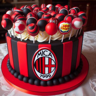 Torta finta base polistirolo lecca lecca chupa chups scenografica Milan