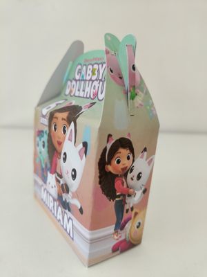 1 Scatolina Gabby's dollhouse personalizza porta regalini confetti fine festa