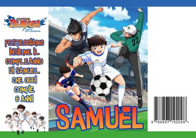 10 bustine sacchetti Capitan Tsubasa personalizza regalini fine festa