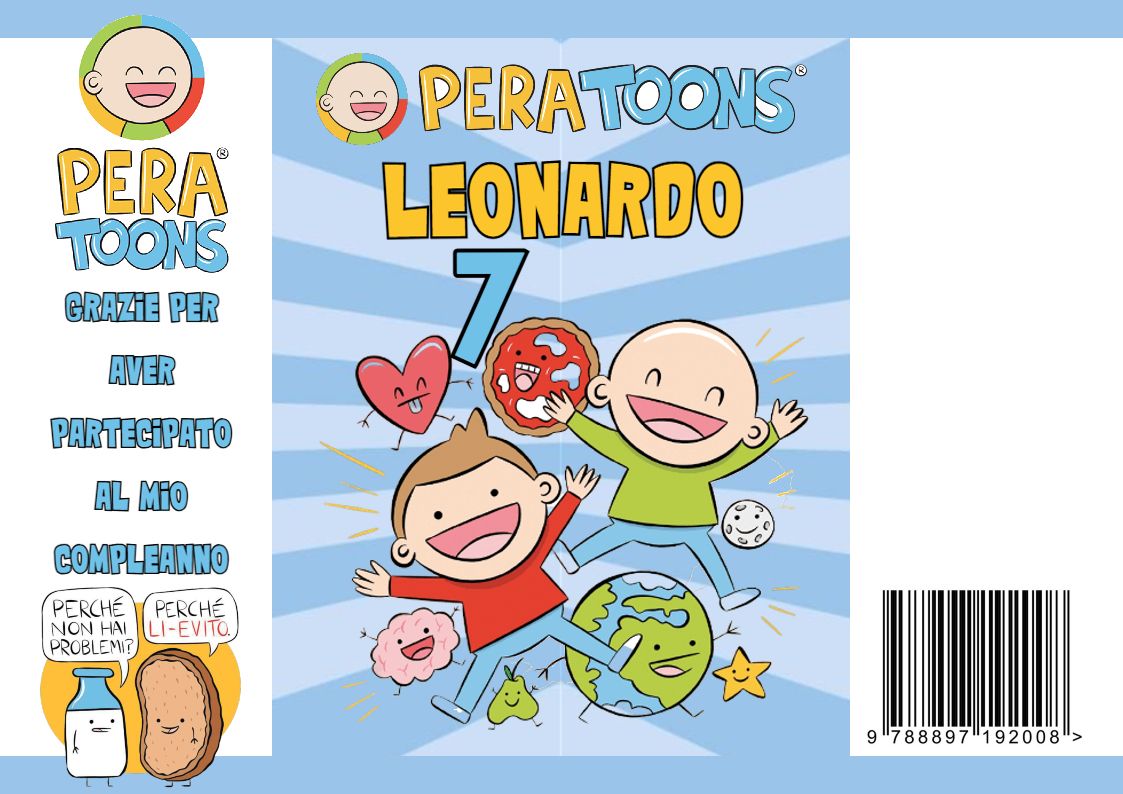 10 bustine sacchetti Pera Toons personalizza regalini fine festa
