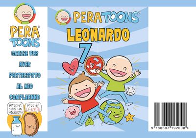 10 bustine sacchetti Pera Toons personalizza regalini fine festa