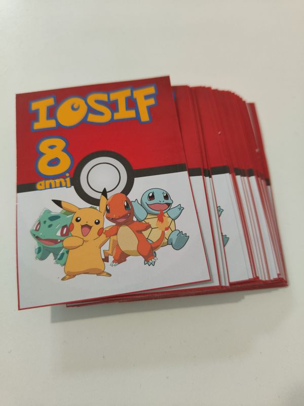 10 bustine sacchetti Pokemon personalizza regalini fine festa