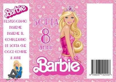 10 bustine sacchetti Barbie personalizza regalini fine festa