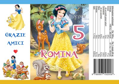30 Sacchetti buste patatine piccole Biancaneve personalizza festa