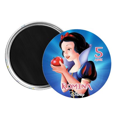 10 Magneti Biancaneve Calamite frigo tondo 5.8cm personalizzabile