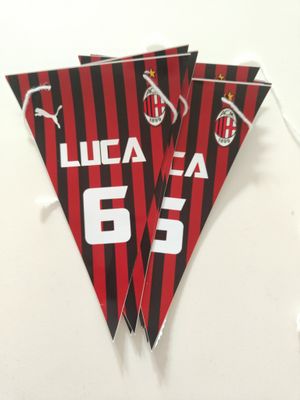 Festone Milan personalizza bandierine triangolari compleanno