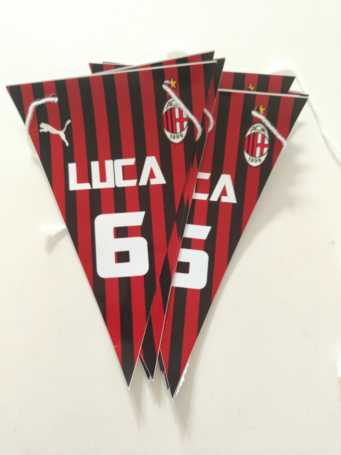 Festone Milan personalizza bandierine triangolari compleanno