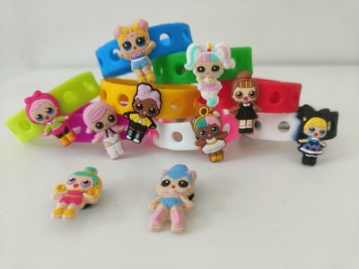 10 Bracciali in gomma personaggi 2D Lol Surprise regali fine festa