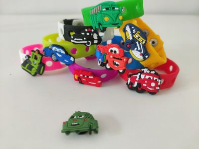 10 Bracciali in gomma personaggi 2D Cars regali fine festa