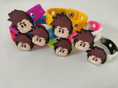 10 Bracciali in gomma personaggi 2D Roblox regali fine festa