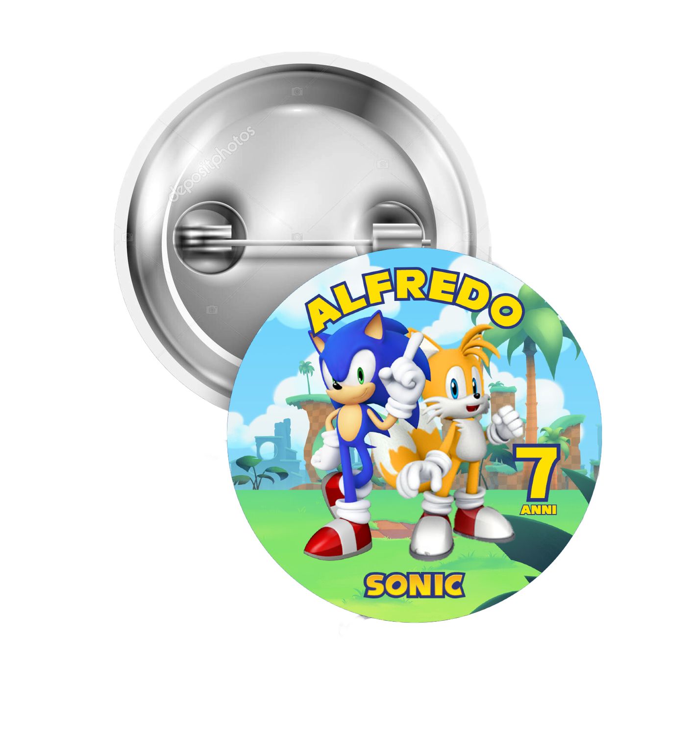 10 Spille zaino scuola Sonic personalizza regalini fine festa