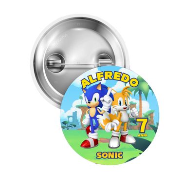 10 Spille zaino scuola Sonic personalizza regalini fine festa