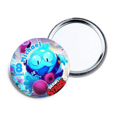 6 specchietti da borsa Brawl Stars personalizza regali festa per bambine
