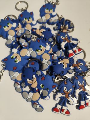 10 portachiavi zaino scuola Sonic in PVC regalini fine festa