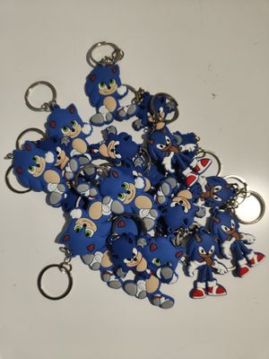 10 portachiavi zaino scuola Sonic in PVC regalini fine festa