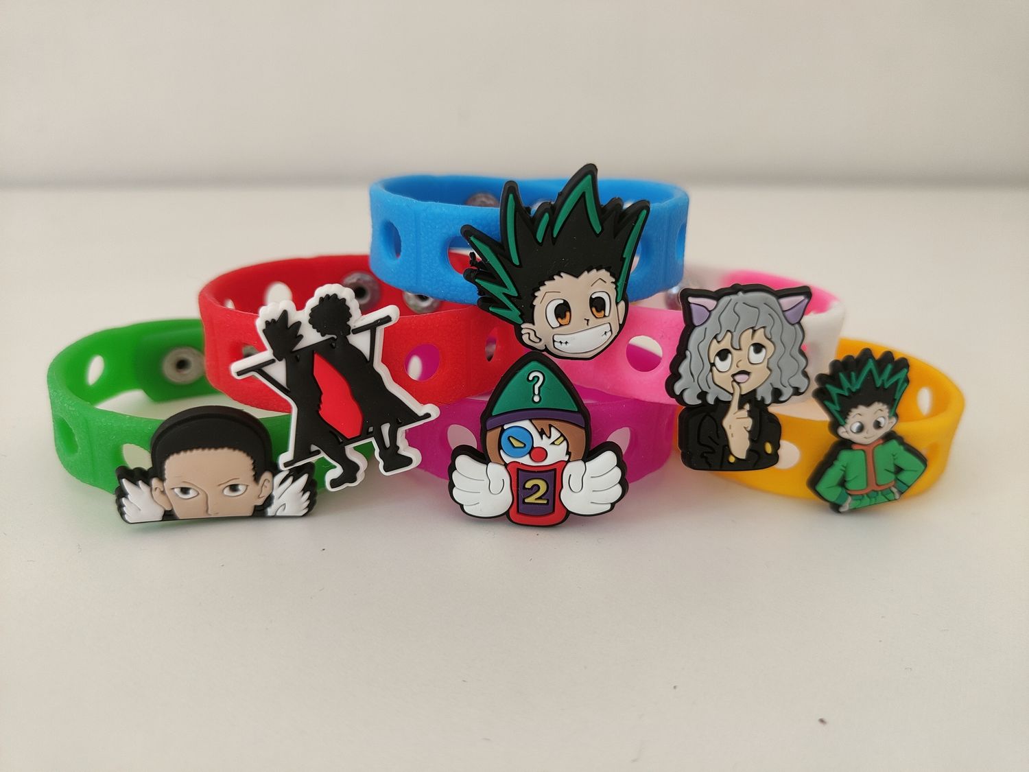 10 Bracciali in gomma personaggi 2D Hunter x Hunter regali fine festa
