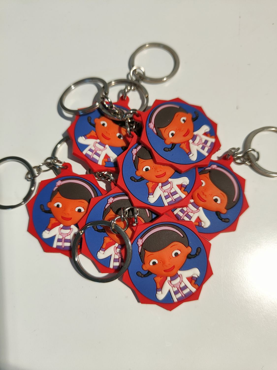 10 portachiavi zaino scuola Dottie in PVC regalini fine festa