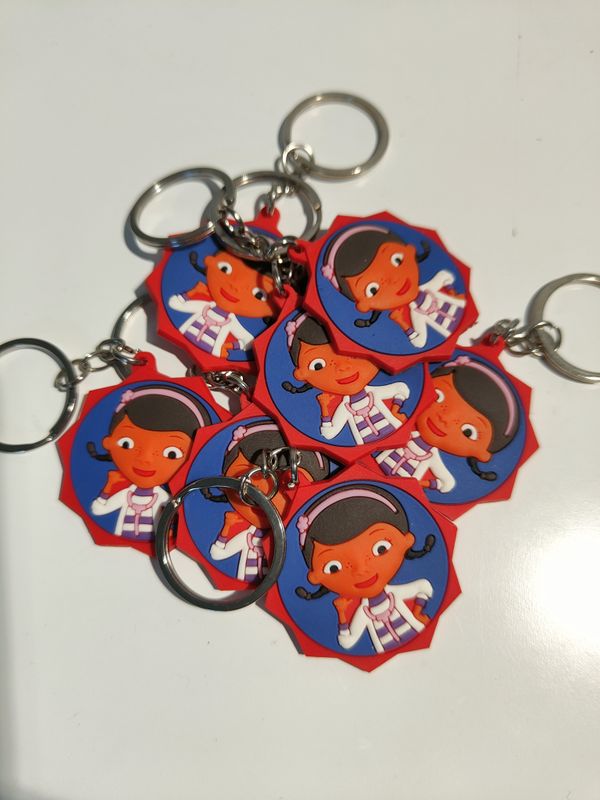 10 portachiavi zaino scuola Dottie in PVC regalini fine festa