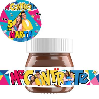 40 Adesivi 20 Tappo + 20 etichette vasetto Me contro Te personalizza mini Nutella