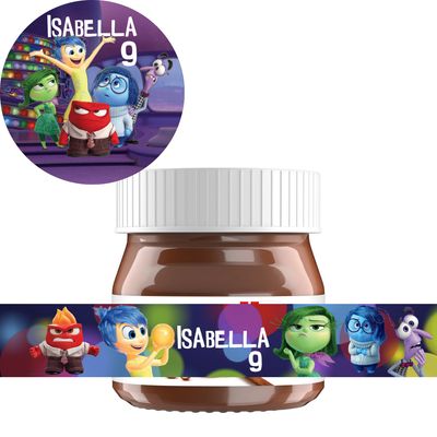 40 Adesivi 20 Tappo + 20 etichette vasetto Inside Out personalizza mini Nutella