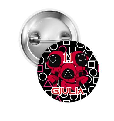 10 Spille zaino scuola Squid Game personalizza regalini fine festa