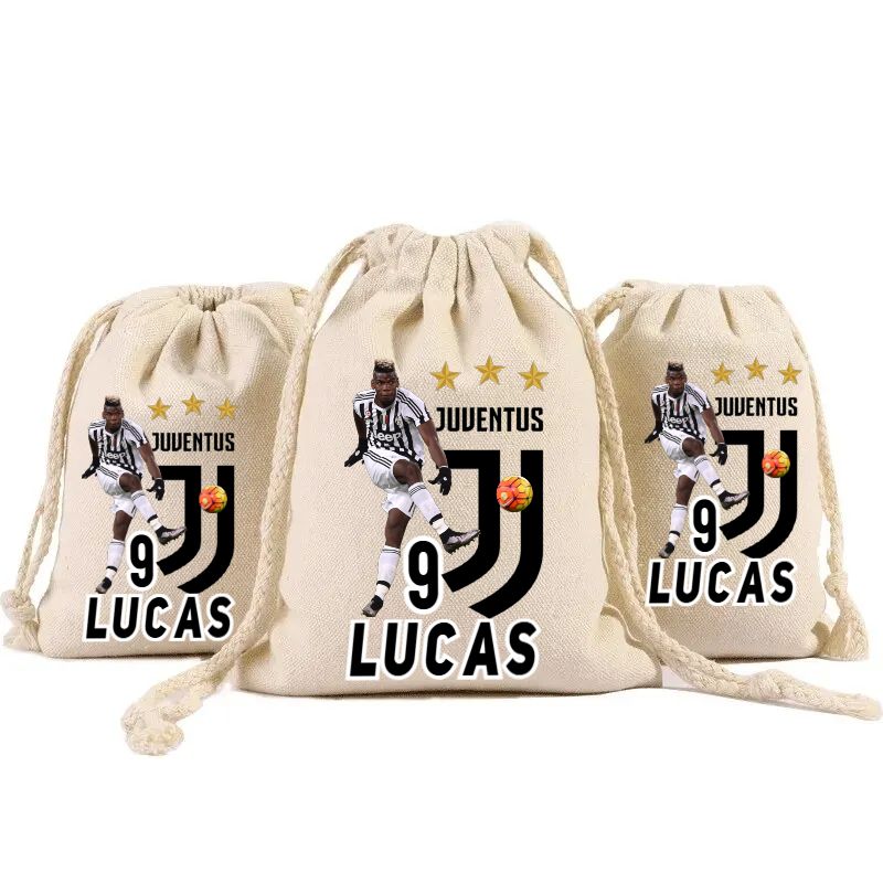10 Sacchetti Juventus personalizza porta confetti bomboniera