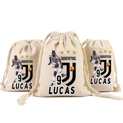10 Sacchetti Juventus personalizza porta confetti bomboniera