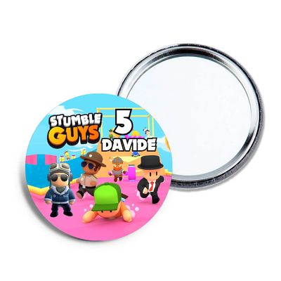 6 specchietti da borsa stumble guys personalizza regali festa per bambine