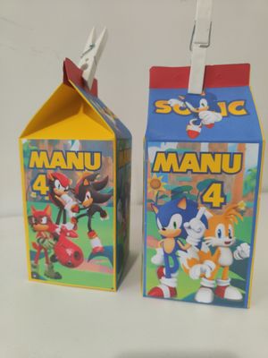 Scatola grande Sonic personalizza porta merenda 1/2 Happy Meal