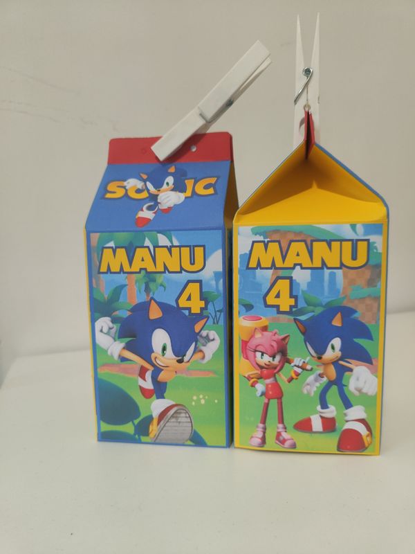 Scatola grande Sonic personalizza porta merenda 1/2 Happy Meal