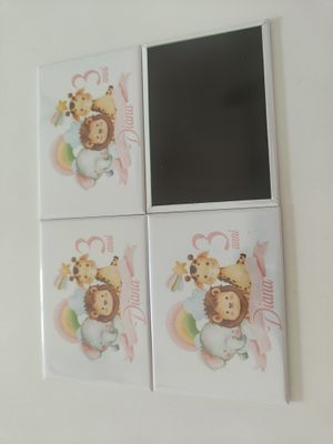 4 Magneti Safari Calamite frigo grande rettangolare personalizzabile