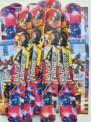 10 braccialetti slap Transformers personalizza regalini fine festa